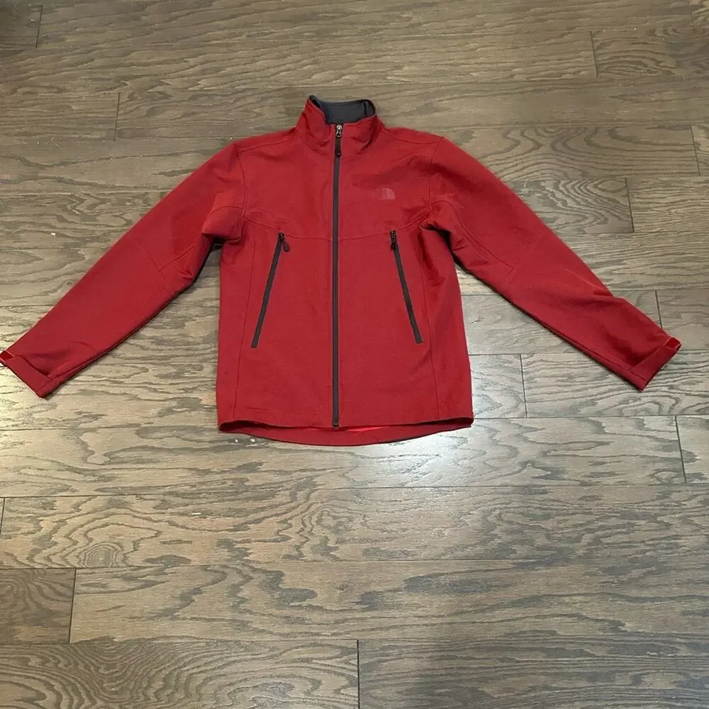 The North Face Mens RDT Softshell Jacket coat apex bionic Size Small - Maroon